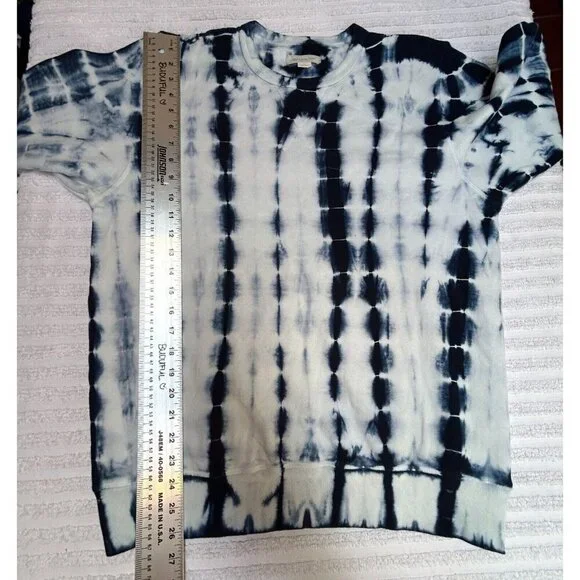 Outerknown Women Small Remote Surf Break T-Shirt Long Sleeve Tie Dye Blue Casual - Picture 9 of 9